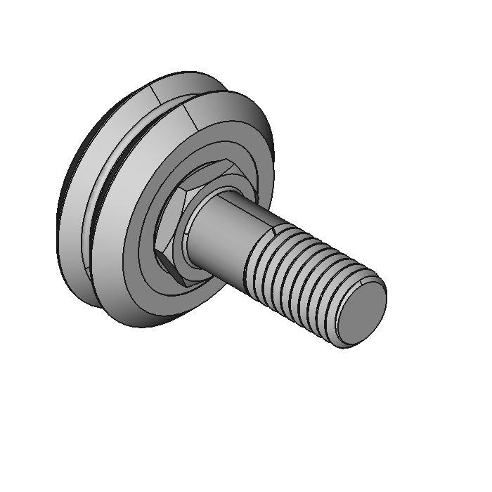 Sanitary Threaded V-Groove Track Rollers