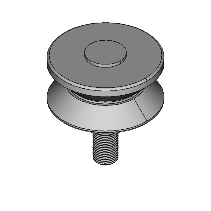Threaded V-Groove Track Rollers with Adjustable Shoulder
