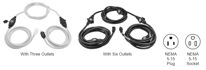 Extension Cords with Inline Outlets